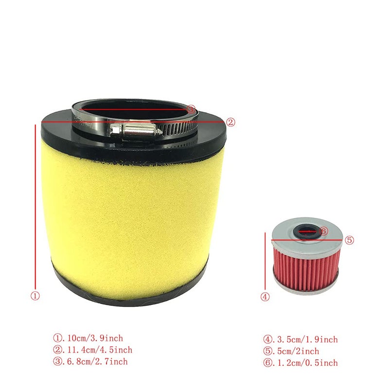 Syconeer Air Filter Oil Filter Spark Plug for 1995-2004 Honda Foreman 400 450 TRX400 TRX450 2000-2006 Honda Rancher 350 TRX350 Replace OE 17254-HN5-670 - Image 3